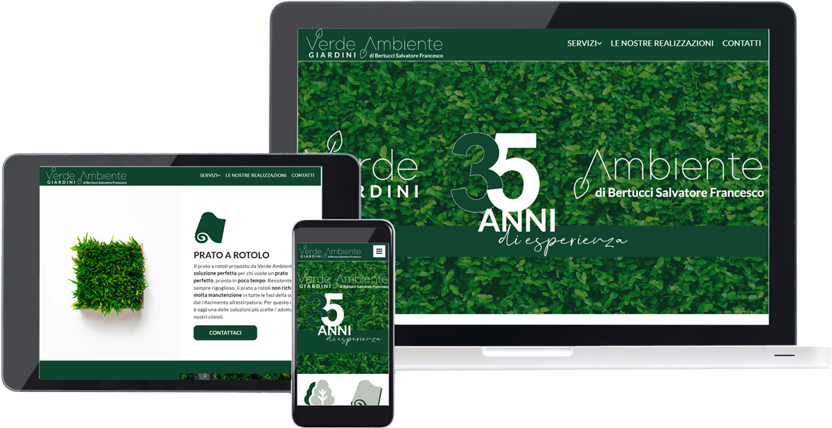 Verde ambiente giardini mockup